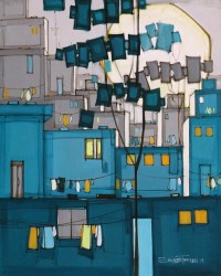 Salman Farooqi, 24 x 30 Inchc, Acrylic on Canvas, Cityscape Painting-AC-SF-139